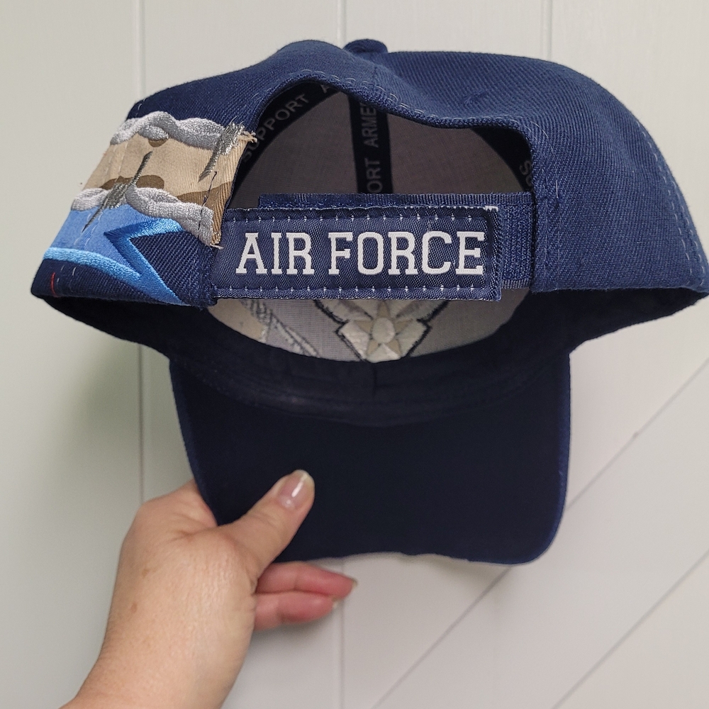 K&S Air Force Unique Blue Cap with Embroidered Logo Brand New Never Worn - Picture 5 of 5